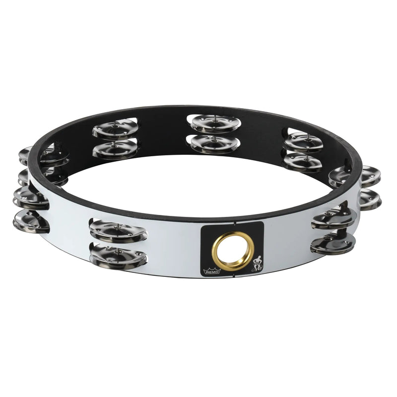 Remo 10" Headless Double Row Tambourine – Quadura White – TA-6210-00