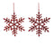 Jeweled Metal Snowflake Ornament (Set of 12)