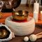 Sela Harmony 6.7" Brass Singing Bowl w/ Mallet & Felt Stationary Ring – SE262