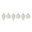 White Washed Glass Ornament (Set of 6)