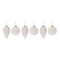 White Washed Glass Ornament (Set of 6)