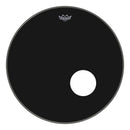 Remo Powerstroke 3 Ebony Bass Drumhead 22-Inch w/ 5" Offset Hole