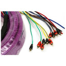 DEEJAY LED 52ft Multi-Amp Cable 10RCA Medusa Purple TBHMED52PURPLE