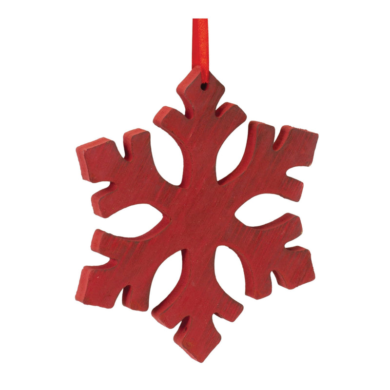 Fir Wood Snowflake Ornament (Set of 12)