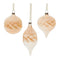 Amber Ombre Wavy Glass Ornament (Set of 12)