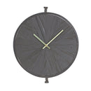 Melrose 18” Modern Wood & Iron Wall Clock, Modern, Battery Operated, Analog