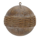 Wicker Pattern Ball Ornament (Set of 12)