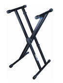 Quik Lok T-550 Heavy Duty Double Braced X Keyboard Stand with Trigger-Lok System - Black