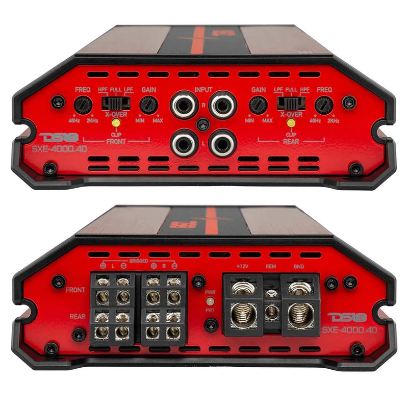 DS18 SXE-4000.4D/RD 4-Channel 1720W RMS Amplifier - Red