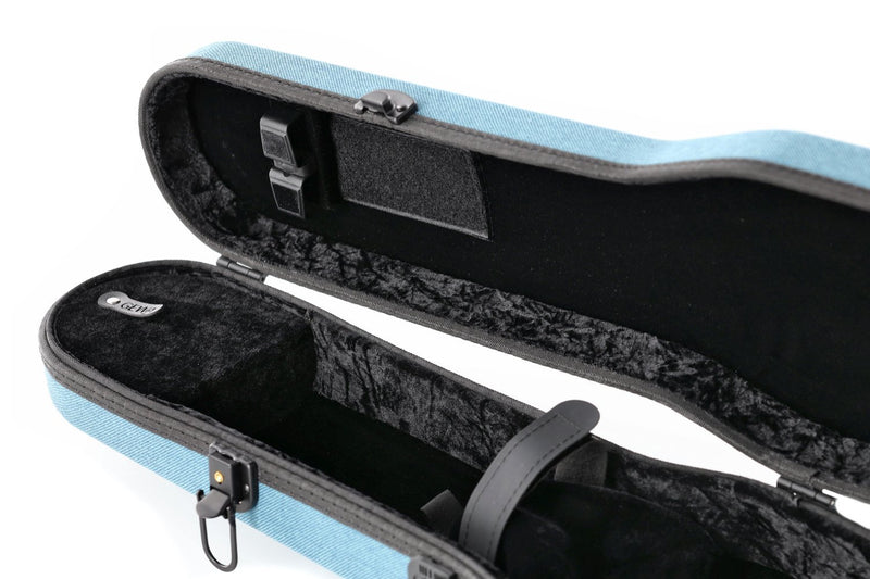 GEWA Bio-A Shaped 4/4 Violin Case - Blue with Backpack Straps