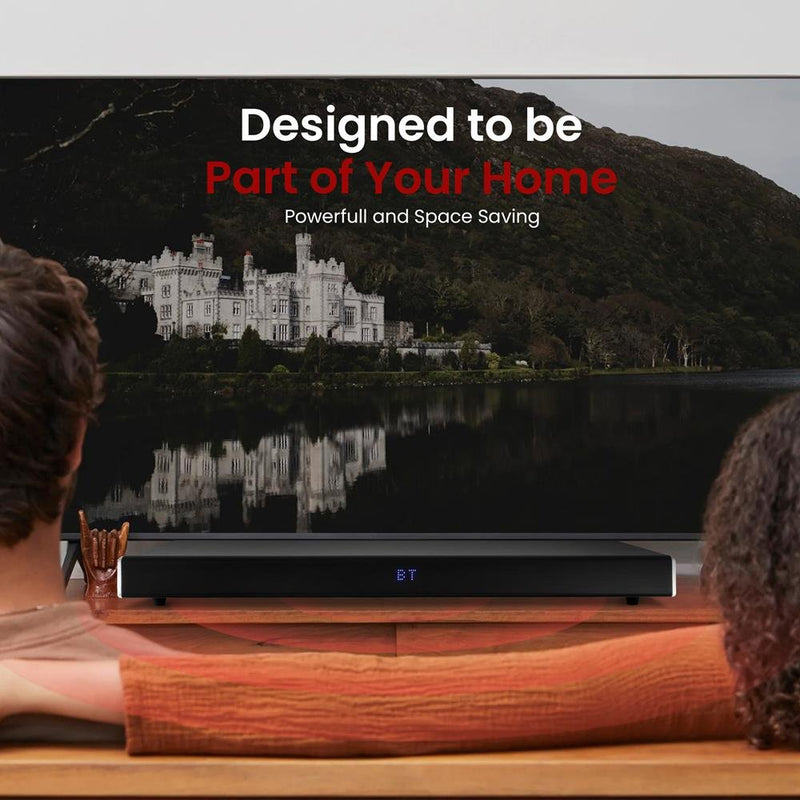 Pyle Bluetooth HD Tabletop TV Sound Bar Speaker System – HDMI, 2.1 Channel