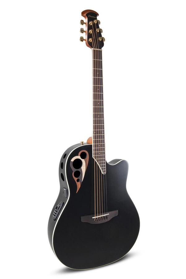 Ovation Celebrity Deluxe CDX40-5-G Acoustic-Electric Guitar – Black Satin