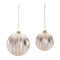 Metallic Ribbed Glass Ball Ornament (Set of 6)