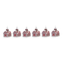 Frosted Glass Barn Ornament (Set of 6)