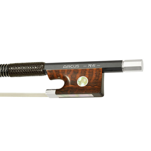 Arcus M6 Silver Round Violin Bow – 935 Silver Outfit – Snakewood Frog