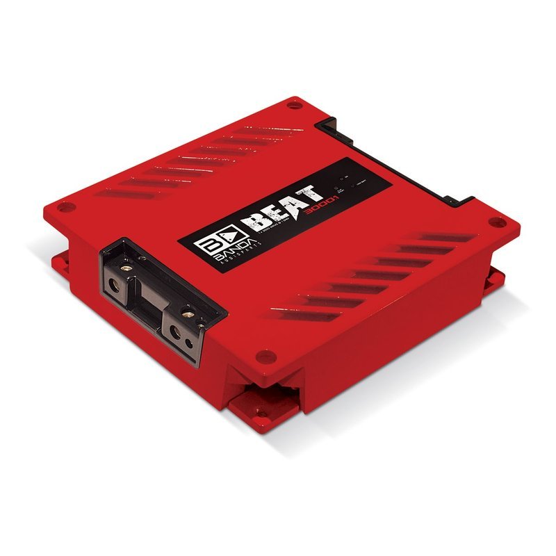 Banda BEAT3000.1RED 3000W RMS 1ch 1Ω Red Amplifier Subwoofer Subsonic Filter LPF