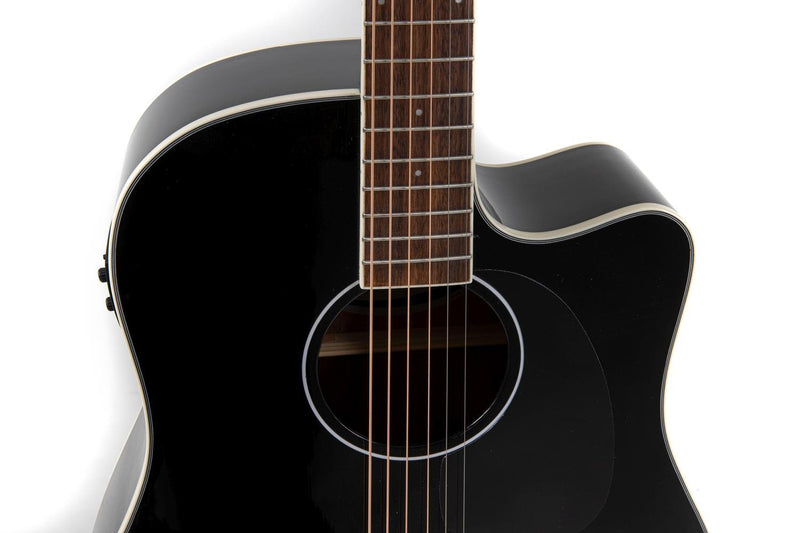 Ovation Applause AP510.104 Dreadnought Acoustic-Electric Guitar – Black Gloss