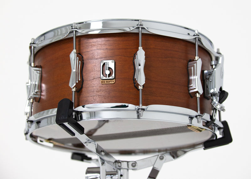 British Drum Co Big Softy Cherry‑Balsa Snare 6.5″ × 14″ – 9‑Ply Shell