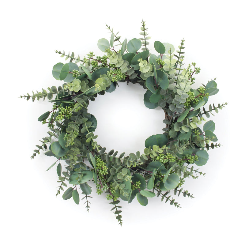 Mixed Eucalyptus Leaf Wreath 24"D