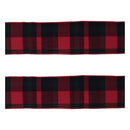 Melrose Red and Black Plaid Wired Ribbon (Set of 2)