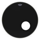 Remo Ambassador Ebony Bass Drumhead 22" with 5" Black DynamO Installed