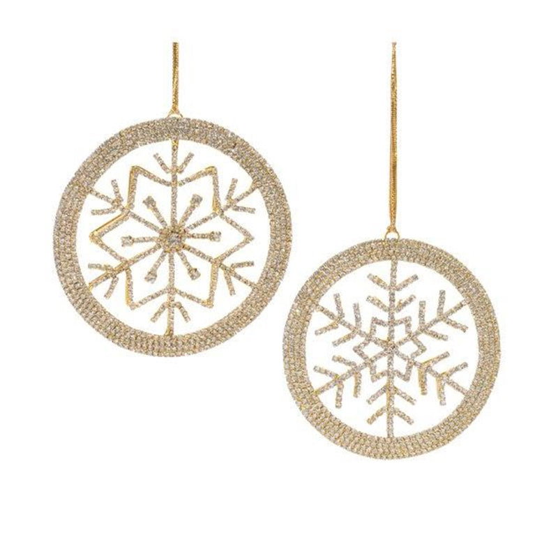 Jeweled Metal Snowflake Ornament (Set of 6)