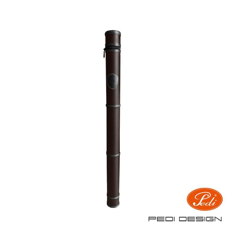 Pedi Premium Violin/Viola/Cello Bow Tube - Fits 2 Bows - Brown Faux Leather