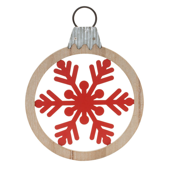 Metal Snowflake with Oranment Frame (Set of 6)