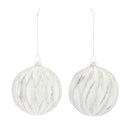 Ribbed Mercury Glass Ball Ornament (Set of 6)