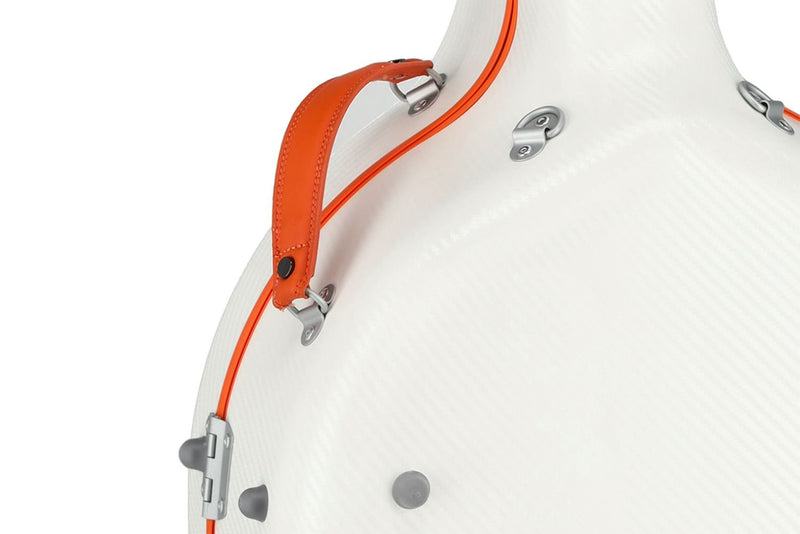 PURE By GEWA Polycarbonate Cello Case - White/Orange