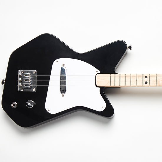 Loog Pro Electric 3‑String Kids Guitar - Black - LGPROEK