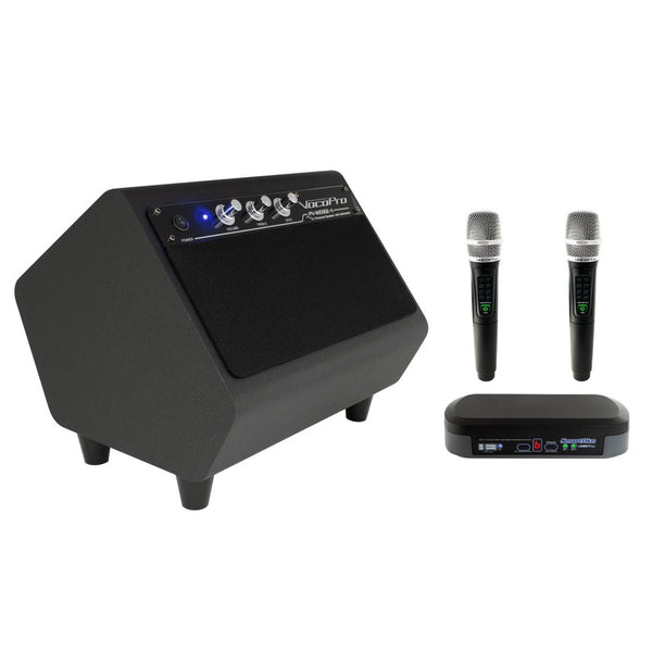 VocoPro SmartOke-Pro DSP Karaoke Mixer w/ Wireless Mics & 100W 2.1 Speaker