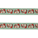 Melrose Nostalgic Santa Print Wired Ribbon (Set of 2)