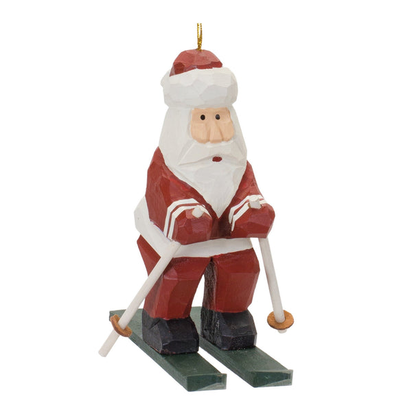 Santa on Skis Ornament (Set of 6)