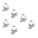 Melrose Wood Dove and Angel Sentiment Ornament (Set of 6)