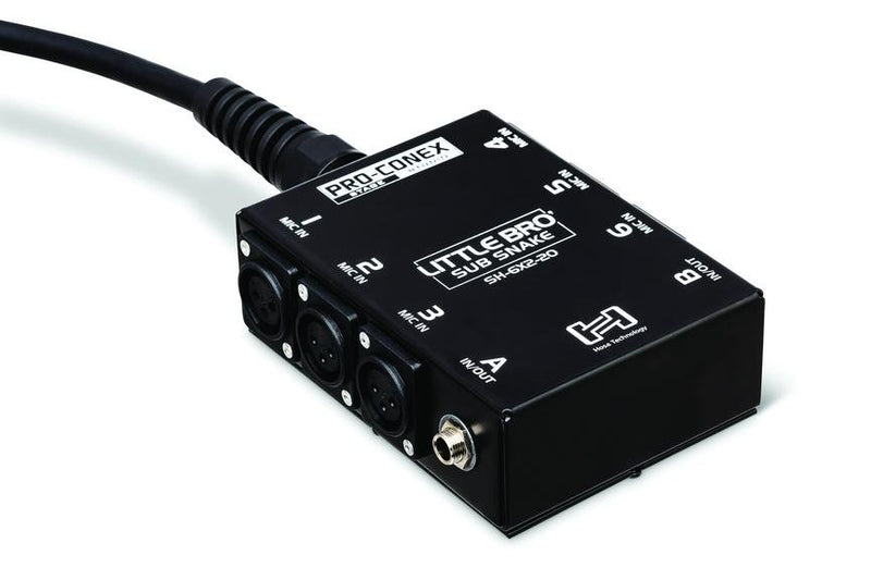 Hosa Pro-conex Little Bro' 50ft Sub Snake 6 X XLR Sends & 2 X 1/4 In TRS Returns