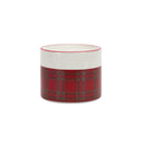 Melrose Winter Plaid Ceramic Candle Holder (Set of 2)