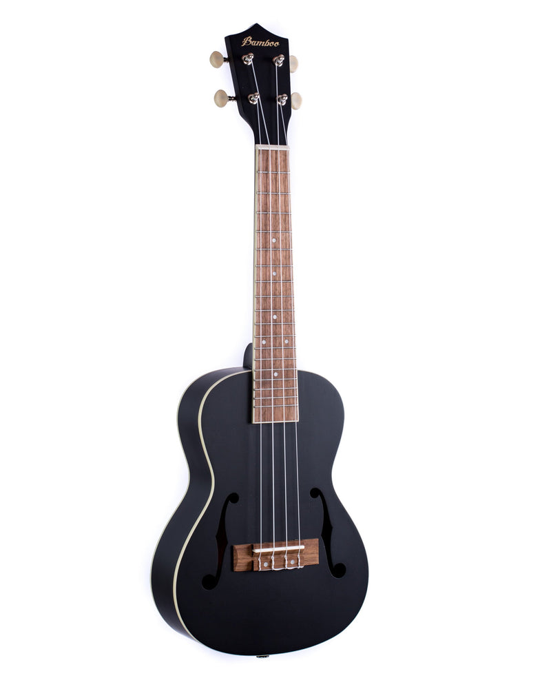 Bamboo Violin-Style Concert Ukulele 23″ - Black - U23‑VIO‑BK