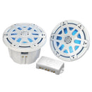 Poly-Planar 8" Marine Speakers 250W RMS LED White