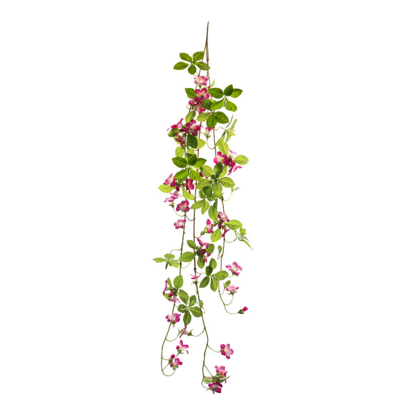 Pink Floral and Foliage Vine (Set of 6)