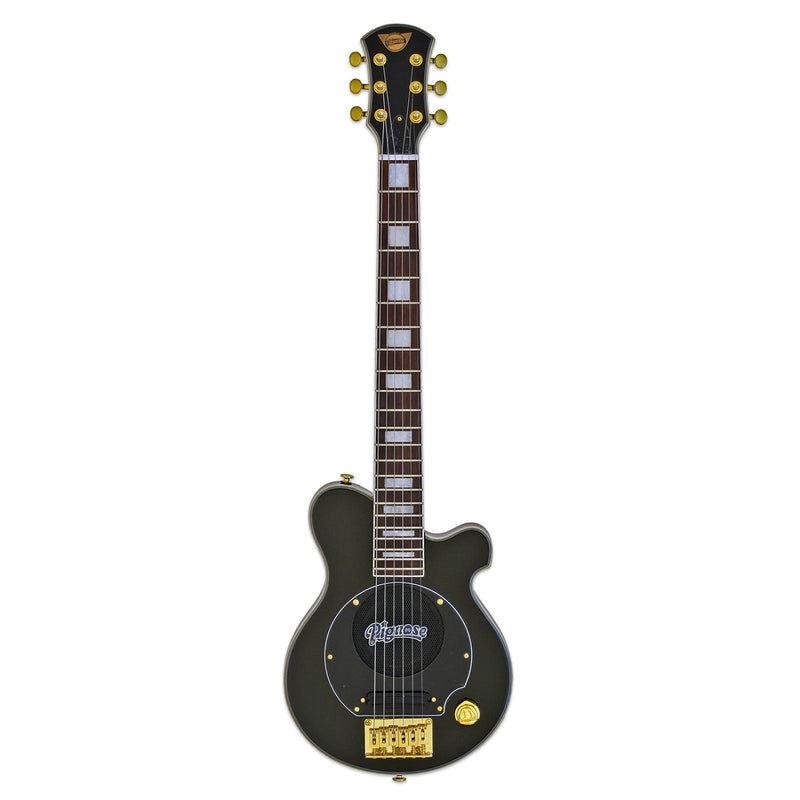 Pignose PGG-259 Mini Electric Guitar Black Gold Hardware w/ Gig Bag
