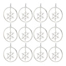 Melrose Jeweled Metal Hanging Snowflake Ornament (Set of 12)