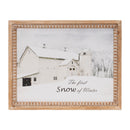 Melrose Framed First Snow Barn Print 18"L