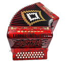 Rossetti 31-Button Diatonic Accordion 12 Bass FBE Red – 3112-FBE-RD