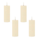 Melrose FIA Wick Ivory Pillar Candle (Set of 4)