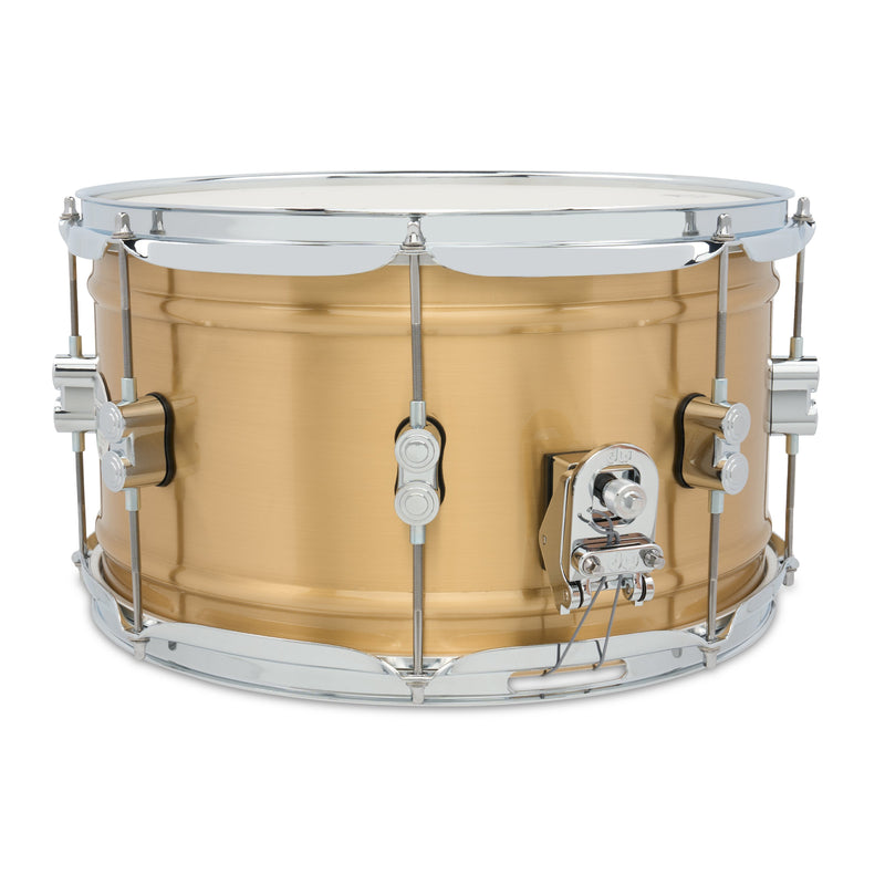 PDP PDSN0814NBBC Concept Series 8x14" Snare Drum – Brushed Brass Shell