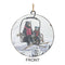 Black Bears on Ski Lift Disc Ornament with Jute Hanger (Set of 12)