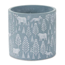 Melrose Woodland Winter Stone Planter Set of 2 Planter