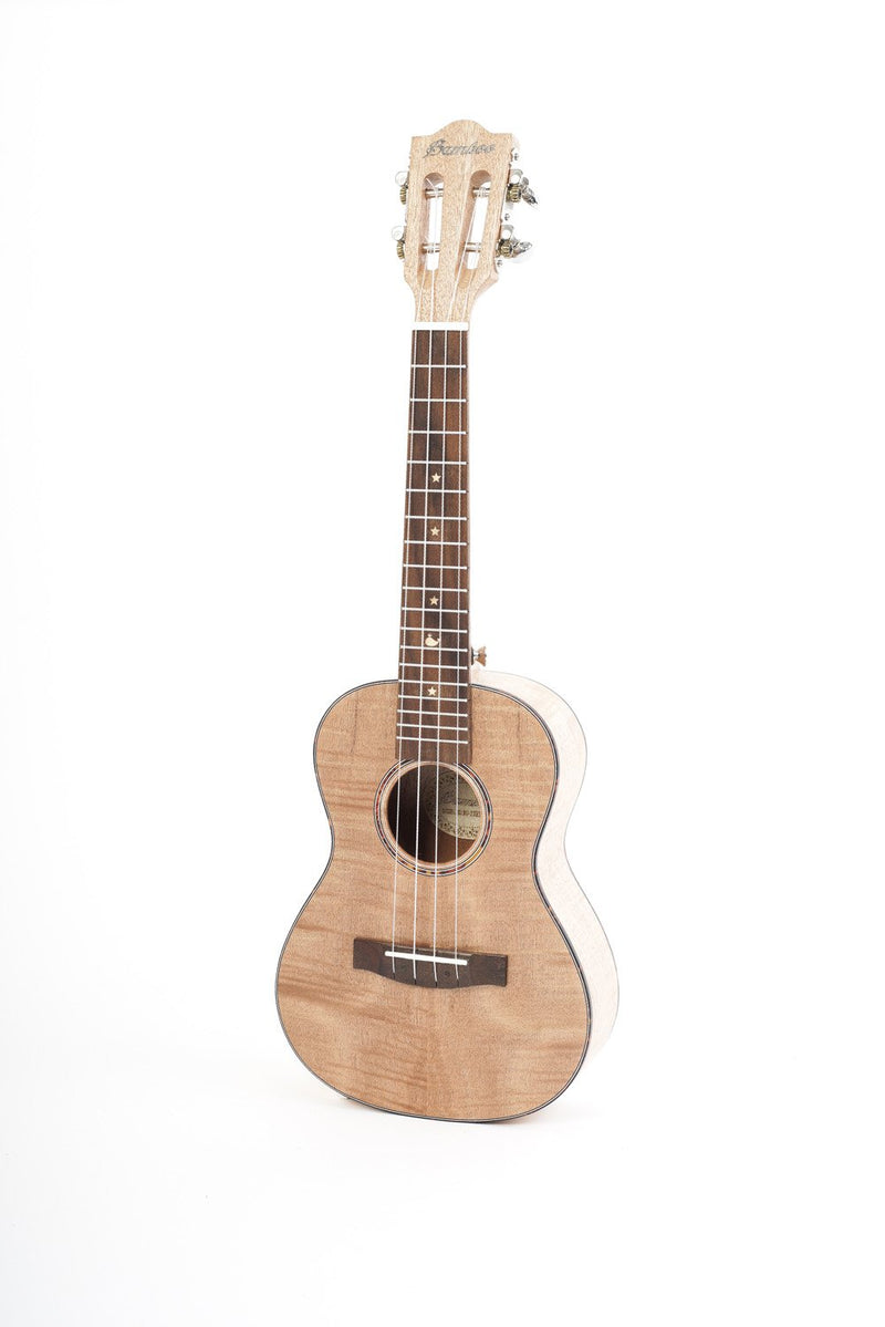 Bamboo Violin‑Style Concert Ukulele 23″ Black w/ EQ & Tuner - U23‑VIO‑BK‑Q
