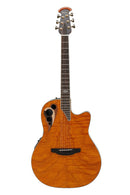 Ovation Guitar Celebrity Elite E-Acoustic Deep Contour CDX40P-FM Amber Flame